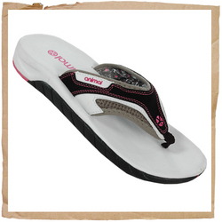 Animal Eden Flip Flop Black/White