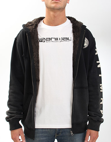 Animal Forcett Sherpa lined zip hoody