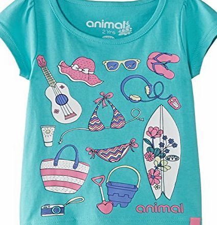 Animal Girls Alvina T-Shirt, Waterfall Green, 9-10 Years (Manufacturer Size:Small)