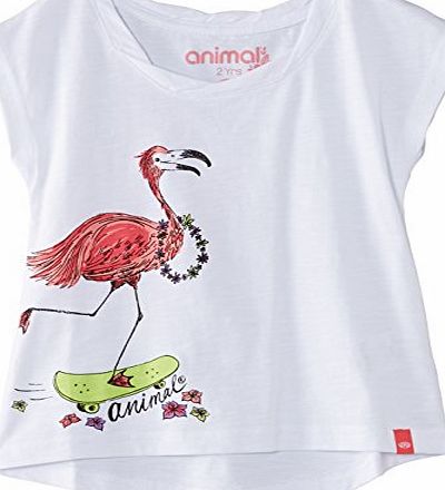 Animal Girls Amillee T-Shirt, White, 11 Years (Manufacturer Size:Medium)