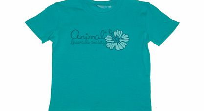 Girls Animal Rocky Hocky Tee Shirt. Blue Cyraca