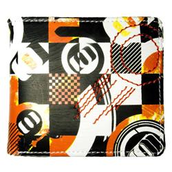 animal King Check Leather Wallet - Black