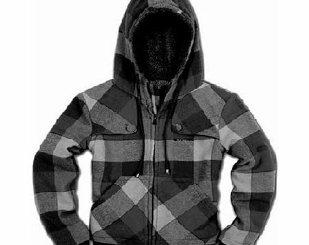 Animal Ladies Animal Bamboo Palm Short Hooded Parka D54 Smoked Pearl