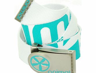 Animal Ladies Animal Corp Web Belt. White