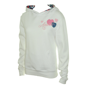 Animal Ladies Animal Japanese Hoody. White