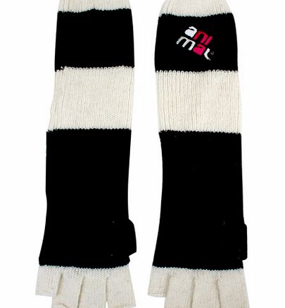 Animal Ladies Animal Leila Fingerless Gloves 002 Black