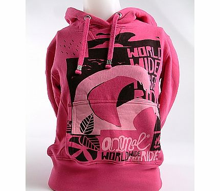 Animal Ladies HOODY WP441 - MAGENTA HAZ