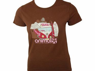 Animal Ladies Ladies Animal Aberdeen Crew Printed T-Shirt.