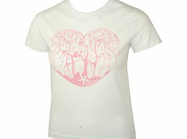 Animal Ladies Ladies Animal Aksi Crew Printed T-Shirt. White