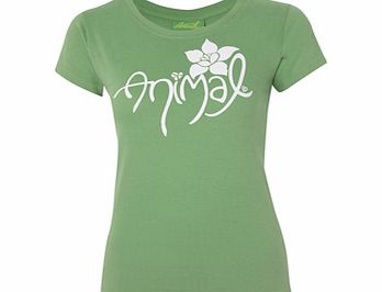 Animal Ladies Ladies Animal Ayton Crew Printed T-Shirt. Shamrock