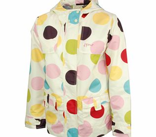 Ladies Animal Brant Rain Coat. Antique White