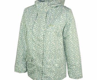 Ladies Animal Brant Rain Coat. White