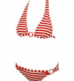 Animal Ladies Ladies Animal Bros Halterneck Bikini Set. Tomato
