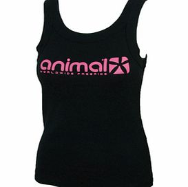 Ladies Animal Cantrell Vest Top. Black