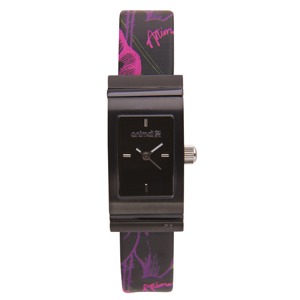 Animal Ladies Ladies Animal Cat Watch. Black Pink