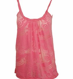 Animal Ladies Ladies Animal Gloria Elux Vest Top. Pink Carnation