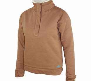 Ladies Animal Jalay Fur Lined 1/4 Zip Sweat. Acorn