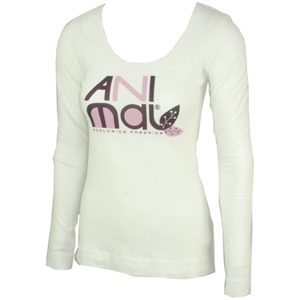 Animal Ladies Ladies Animal Marshall Long Sleeve T-Shirt. White
