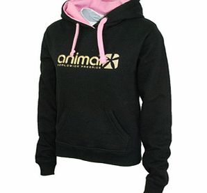 Animal Ladies Ladies Animal Rabbit Hoody. Black