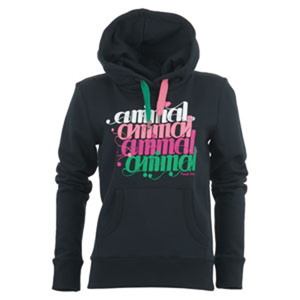 Ladies Animal Rusby Printed Hoody. Black