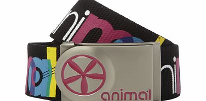 Animal Ladies Ladies Animal Saeh Corporate Webbing Belt. Black