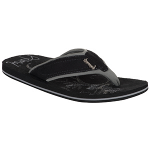 Ladies Animal Swish Soft Flip Flop. Black