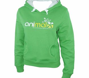 Ladies Animal Two Tone Logo Hoody. Shamrock