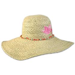 animal Ladies Minty Straw Sun Hat - Pink