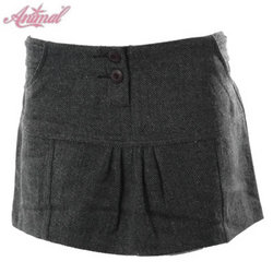 Animal Loki Herringbone Mini Skirt Black
