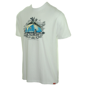 Animal Mens Animal Big Slick Tee Shirt. White