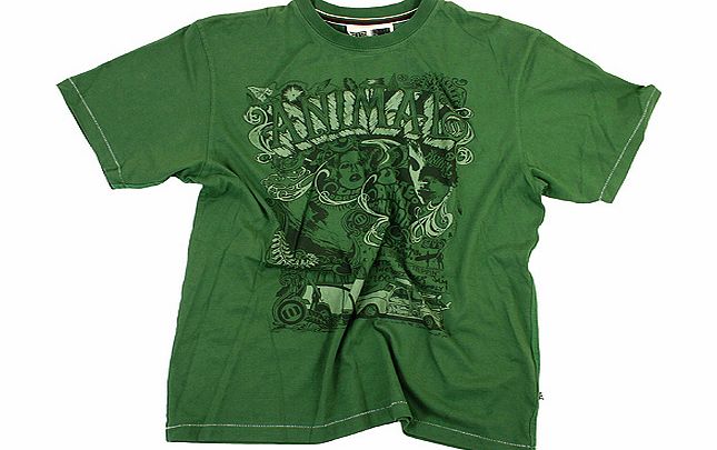 Animal Mens Animal Bonna Tee 802 Elm Green