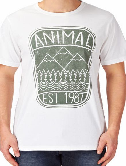 Animal Mens Animal Larame T-shirt - White