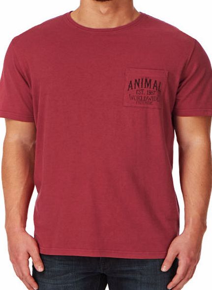 Animal Mens Animal Lasalla T-shirt - Rio Red