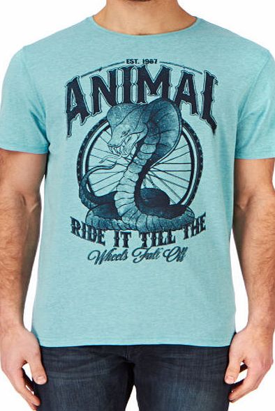 Animal Mens Animal Lasnaka T-shirt - Maui Blue Marl