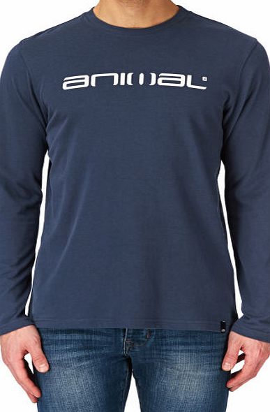 Animal Mens Animal Lata Long Sleeve T-shirt - Indigo