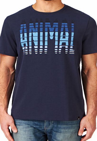Animal Mens Animal Leade T-shirt - Indigo Blue