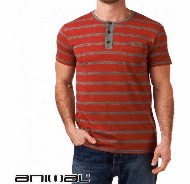 Animal Mens Animal Leysdown T-Shirt - Garnet Red