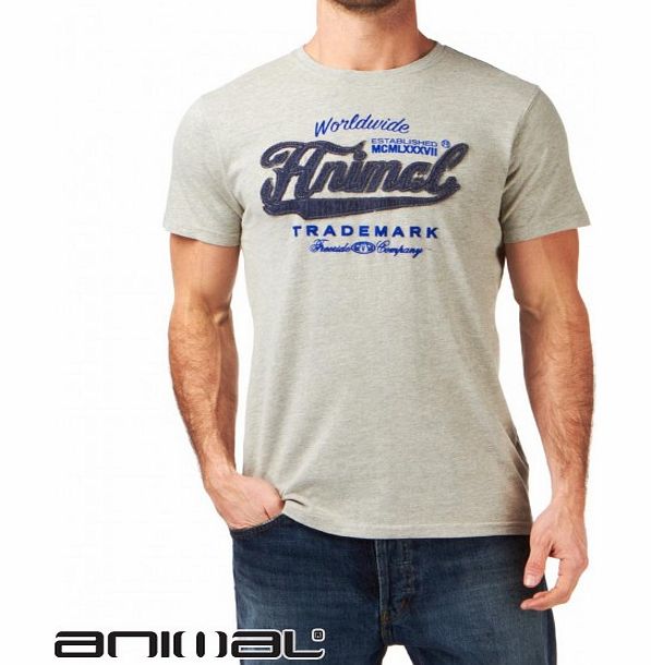 Animal Mens Animal Lilliput T-Shirt - Grey Marl