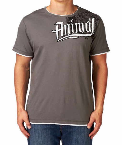Animal Mens Animal Linny T-shirt - Pewter