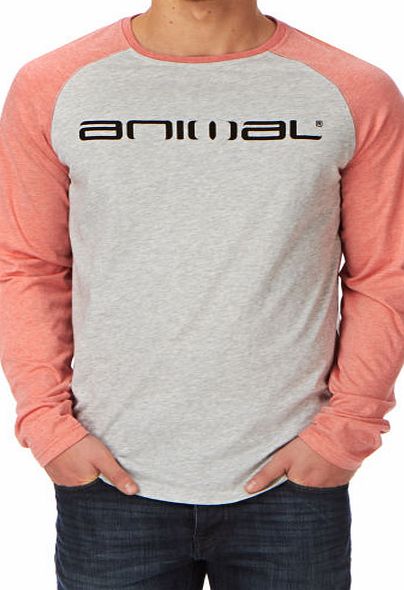 Animal Mens Animal Locket Long Sleeve T-shirt - Grey