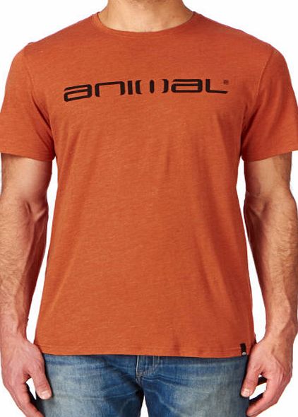 Animal Mens Animal Marrly T-shirt - Rust Orange Marl
