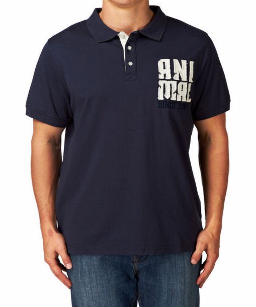 Animal Mens Animal Ramonts Polo Shirt - Indigo