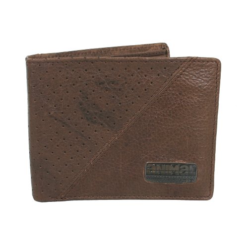 Mens Animal Rusty Leather Wallet 011 Brown