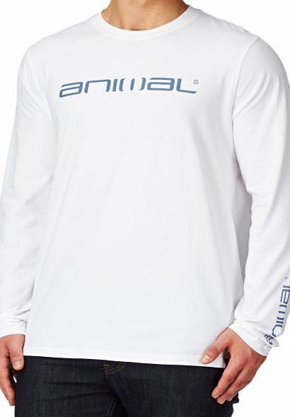 Animal Mens Animal Utako Long Sleeve T-shirt - White