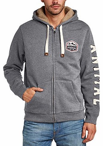 Mens Farthings Hooded Long Sleeve Hoodie, Grey (Charcoal Marl), X-Large