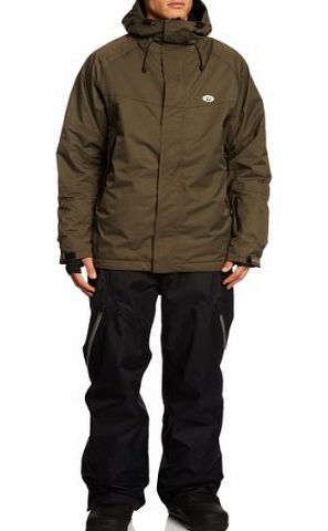 Animal Mens Justice Snow Jacket - Olive, Large