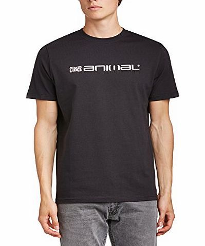 Mens Laness Crew Neck Short Sleeve T-Shirt, Black, Large