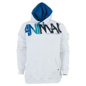 Mens Animal Alver Hoody. White