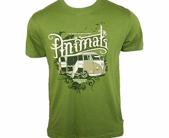 Mens Animal Beaver VW Crew Printed T-Shirt.