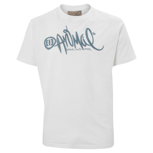 Animal Mens Mens Animal Blipp Delux T-Shirt. White